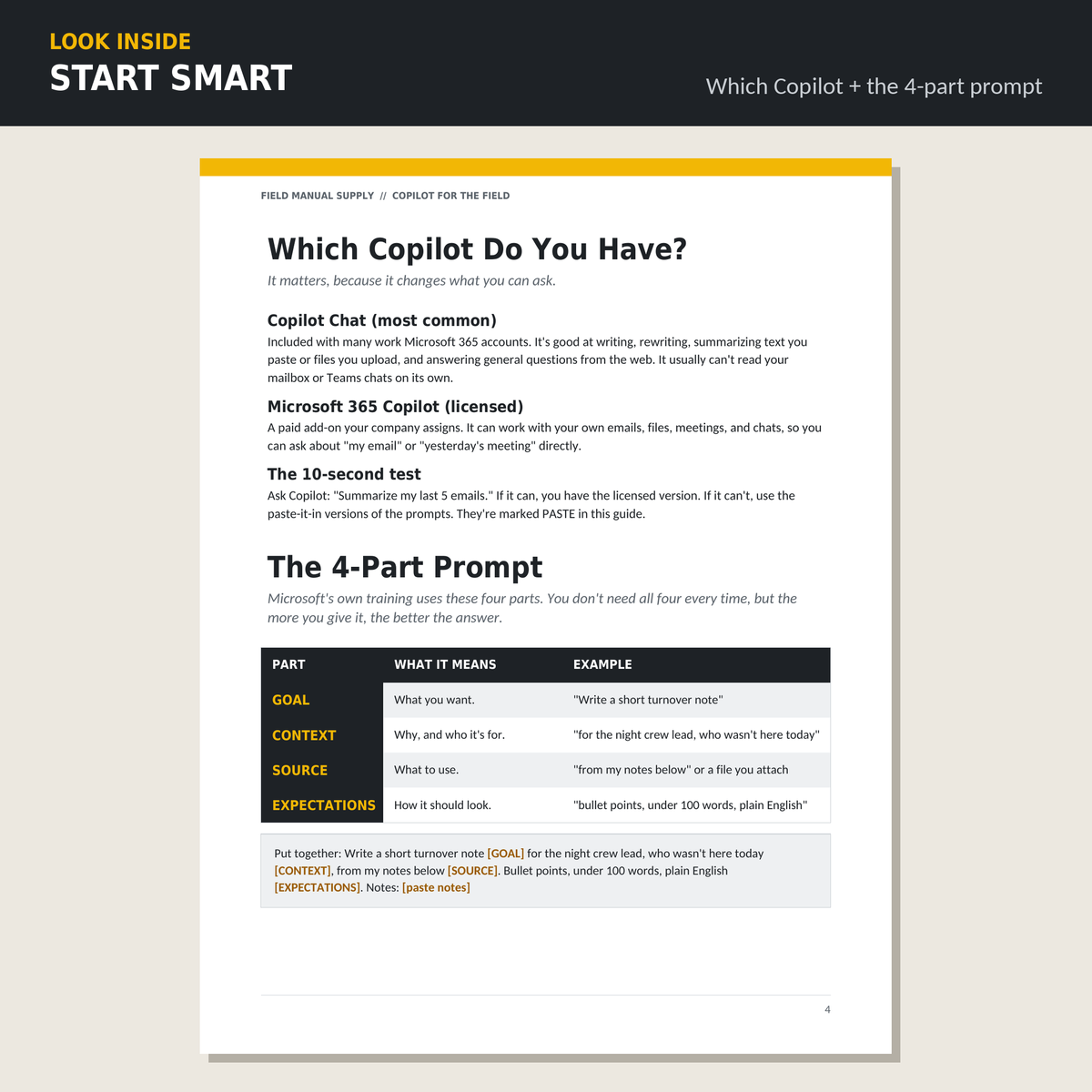 Copilot for the Field: 43 Plain-English Microsoft Copilot Prompts for Operators, Technicians & Crew Leads