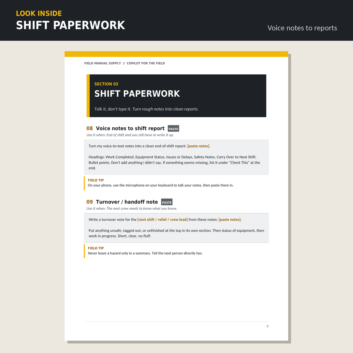 Copilot for the Field: 43 Plain-English Microsoft Copilot Prompts for Operators, Technicians & Crew Leads
